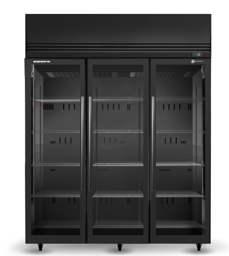 Skope 3 Glass Door Upright Display Freezer 1396L