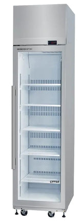 Skope SKT500N-A-SS | 1 Glass Swing Door | Upright Fridge | with Unlit Sign | Commercial Upright Fridge
