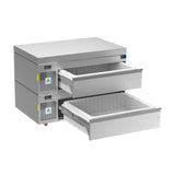 Adande VLS2.CHS Double Slimline Dual erature Drawer Standard Castor (adjustable) / Heatshield Top