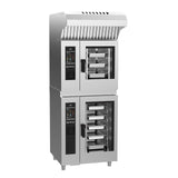Giorik SEREST.11.0610.SF.H Stacked Steambox R Series Electric Combi Oven 6 on 10 x 1/1 GN with Standard Filter & Hood Right Hand Hinge Door