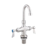 3monkeez T-3MDHG07 Stainless Steel Dual Hob Mount Body with Gooseneck I 7"Spout