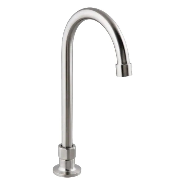 3monkeez T-3MHOG12 Stainless Steel Single Bench Mount (No Stops) I 12" Gooseneck Spout