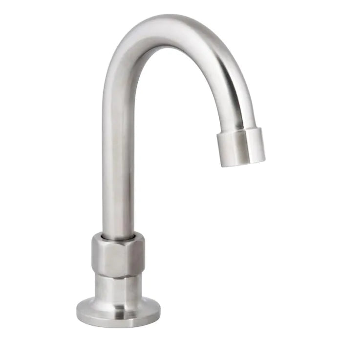 3monkeez T-3MHOG07 Stainless Steel Single Bench Mount (No Stops) I 7" Gooseneck Spout