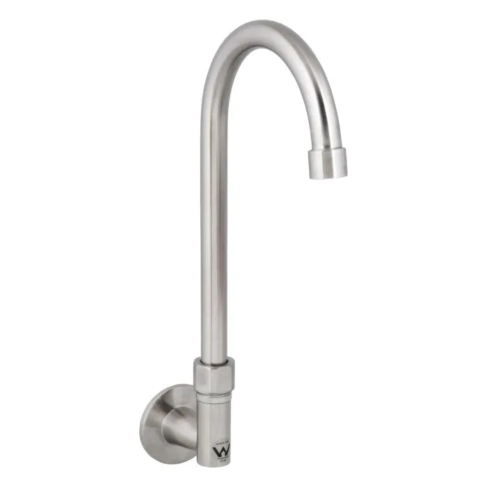 3monkeez T-3MWEG12 Stainless Steel Wall Elbow I 12" Gooseneck Swivel Spout