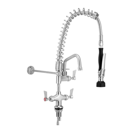 3monkeez T-3M53015-C Compact Dual Hob Pre Rinse Unit with 6 inch Pot Filler