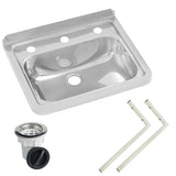 3monkeez HB-KIT-3 Wall Mounted Hand Basin I 3 Tap Hole I Inc Wall Brackets, & Plug & Waste