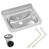3monkeez HB-KIT Wall Mounted Hand Basin I No Tap Hole I Inc Wall Brackets, & Plug & Waste