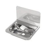 3monkeez HB300SB Wall Mounted Hand Basin with Splashback I No Tap Holes