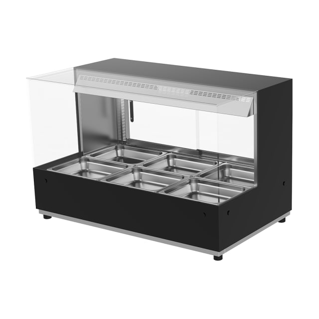Woodson WH.HFSQB23 Hot Food Displays Square Glass Black 3 Module