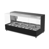 Woodson WH.HFSQB24 Hot Food Displays Square Glass Black 4 Module