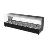 Woodson WH.HFSQB26 Hot Food Displays Square Glass Black 6 Module