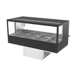 Woodson WR.CFSQB24 Cold Food Displays Square Glass Black 4 Module